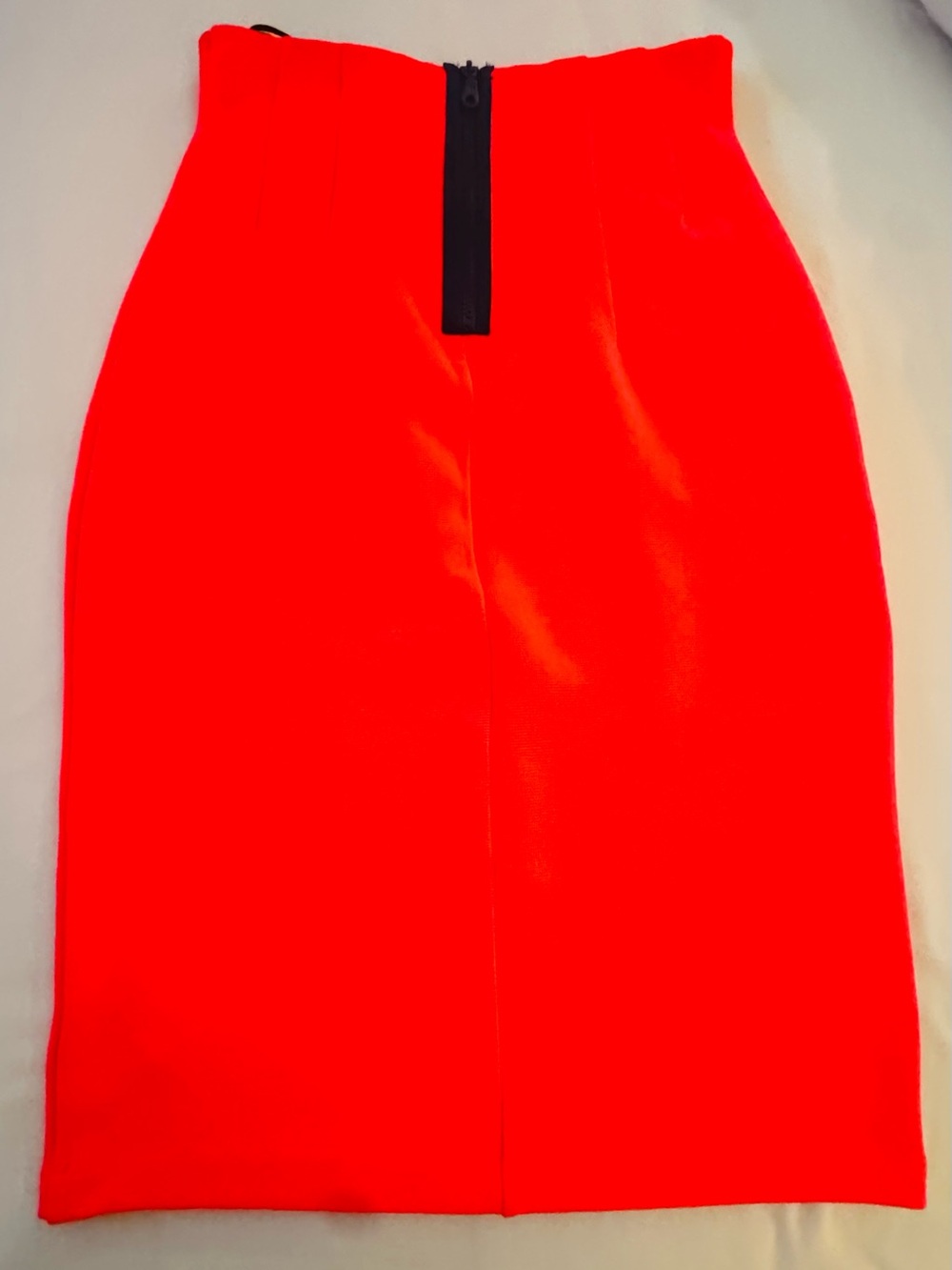 H&M Neon Pink High Waist Pencil Skirt, Back Zipper, Size 8